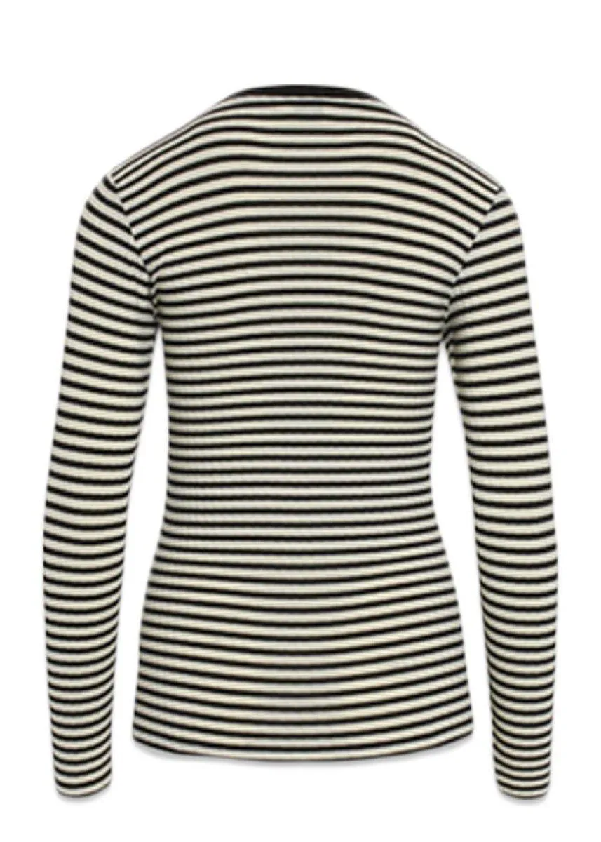5x5 Stripe Mix Tuba - Off White/Black