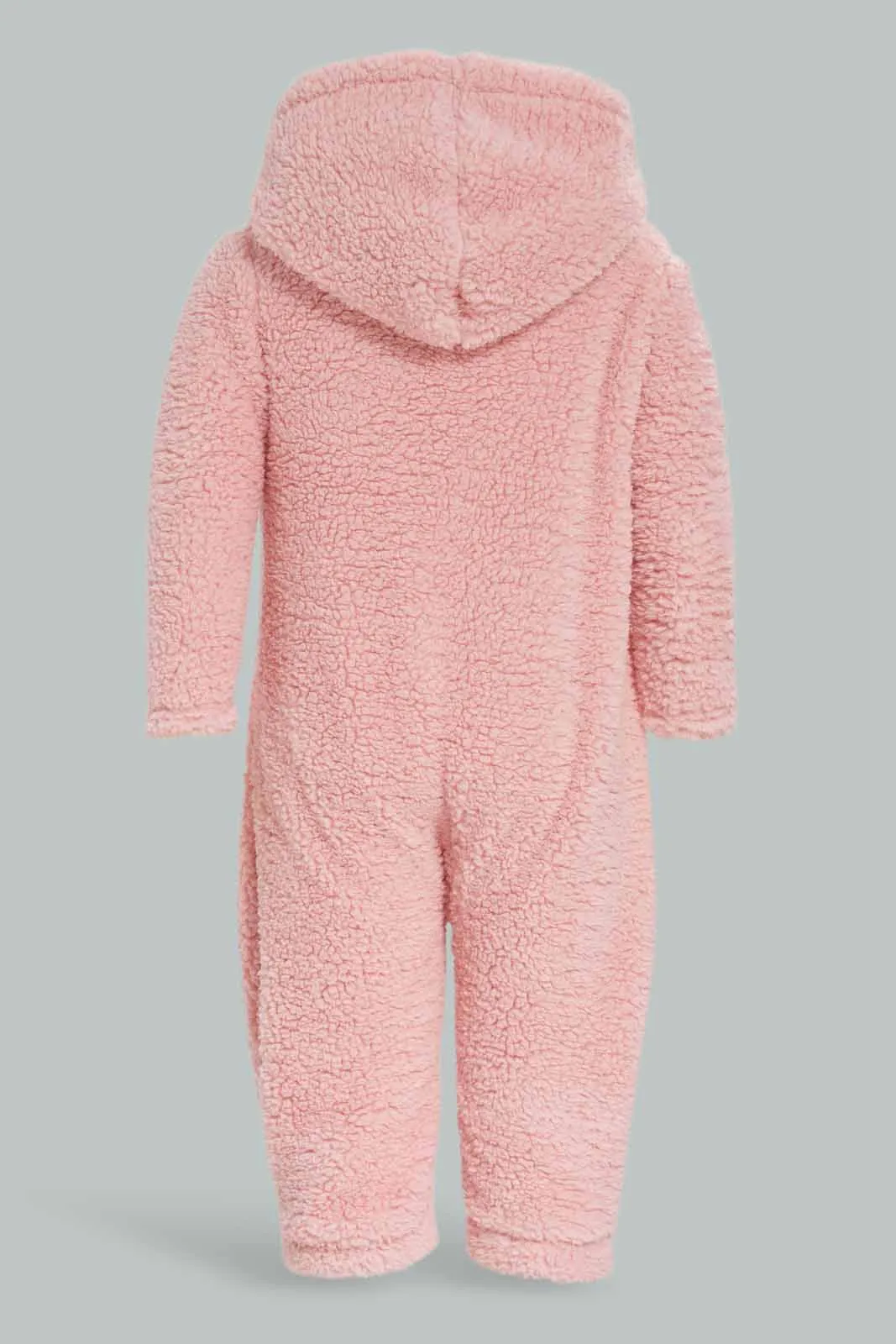 Baby Girls Pink Sherling Onesie