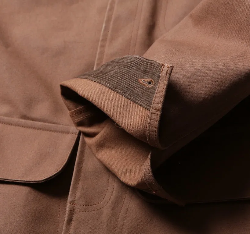 Oiled-Duck Hunting Jacket in Brown