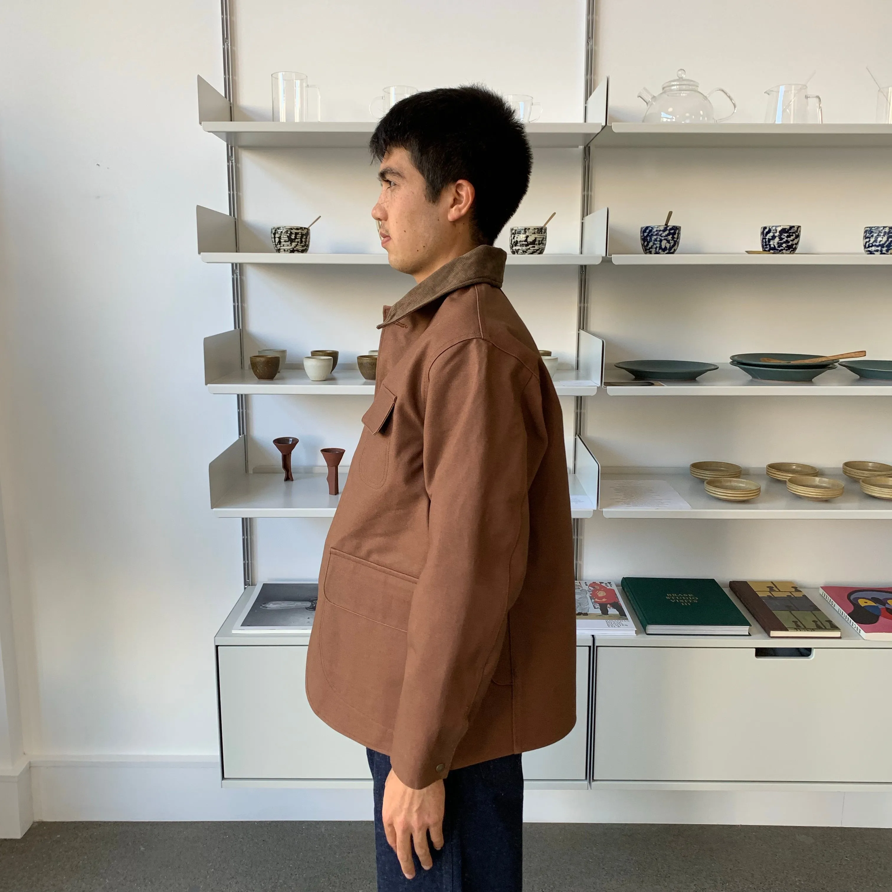 Oiled-Duck Hunting Jacket in Brown