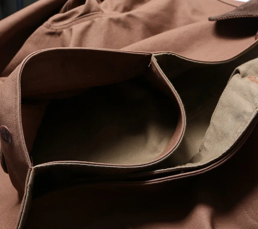 Oiled-Duck Hunting Jacket in Brown