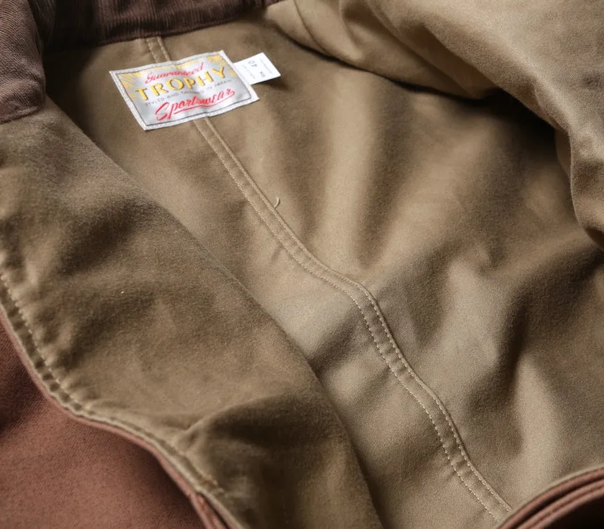Oiled-Duck Hunting Jacket in Brown